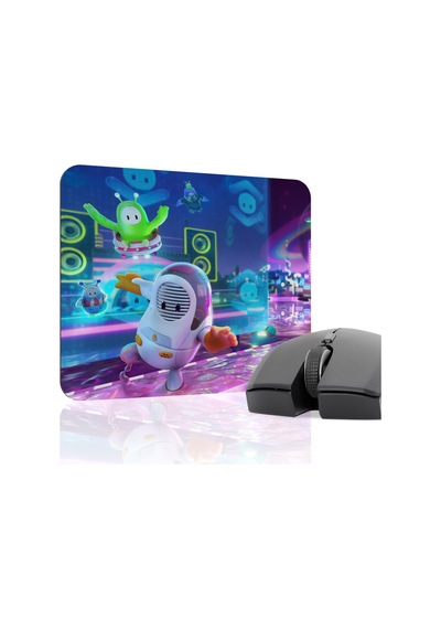 Fall Guys Kaymaz Dikişli Kauçuk Oyuncu Mousepad V1 - 22x18 Gaming Mouse Pad Fare Altlığı