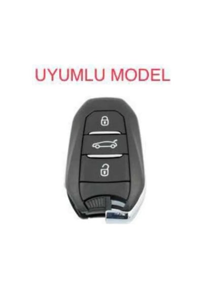 Peugeot 208 308 508 2008 3008 5008uyumlu Rifter Citroen Opel Petek Desenli Anahtar Kılıfı Siyah Sarı