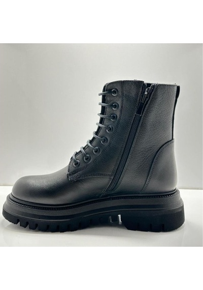 Castle Black Yldz-27400-1 Siyah Hakiki Deri Kadın Bot Siyah