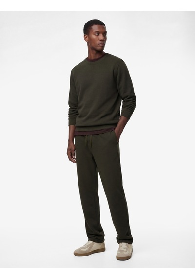 Koton Straight Fit Cepli Duble Paça Beli Bağcıklı Pantolon Yeşil 6sam40012hk