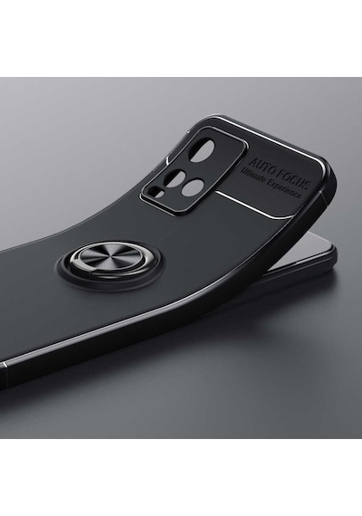 Vivo Y32 Kılıf Lens Yüzüklü Mıknatıslı Silikon Kapak