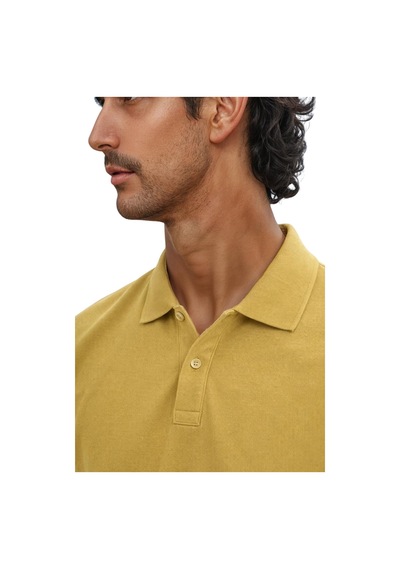 Ar-ma Erkek Battal Büyük Beden Basic % 100 Pamuk Pike Polo Yaka Tişört Y29374870302 Sarı