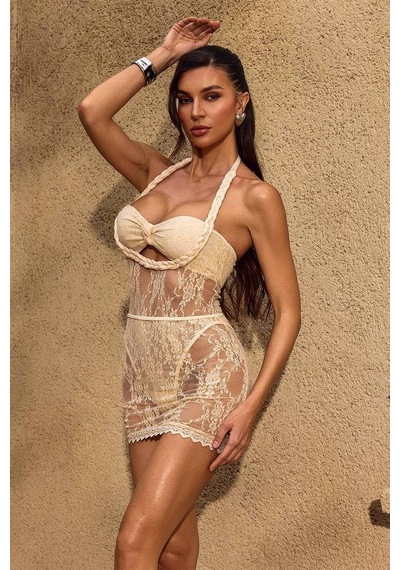 Yulia Dantelli Bikini Set - Bej