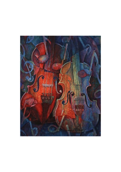Müzik Sayılarla Boyama Seti - Çerçeveli, 40x50cm