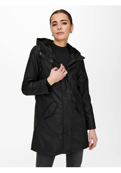 15206116 Only Onlsally Raincoat Otw Noos Kadın Kaban Black/BLACK