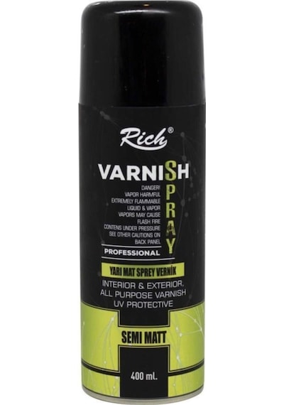Yarı Mat Sprey Vernik- Semi Matt Spray Varnish 400ml Şeffaf