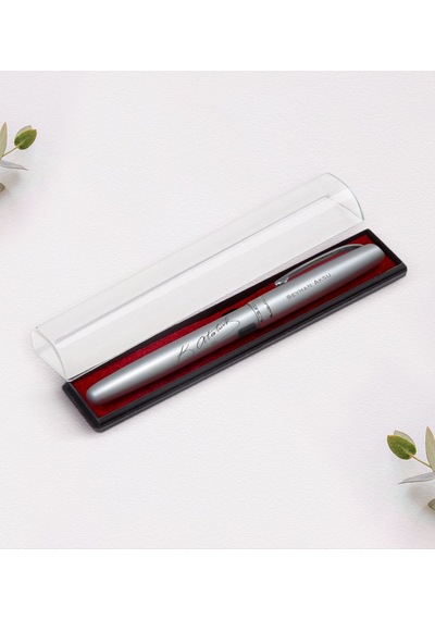 Kişiye Özel Atatürk İmzalı Gümüş Metal Roller Kalem