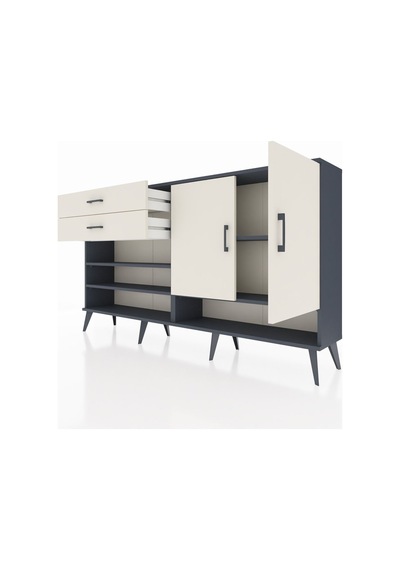 Arges Konsol 4 Raflı 2 Çekmeceli 2 Kapaklı 176x30x99 Antrasit-aytaşı Aytası/aytası - Antrasıt Arges Konsol 4 Raflı 2 Çekmeceli 2 Kapaklı 176x30x99 Antrasit-aytaşı Aytası/aytası - Antrasıt