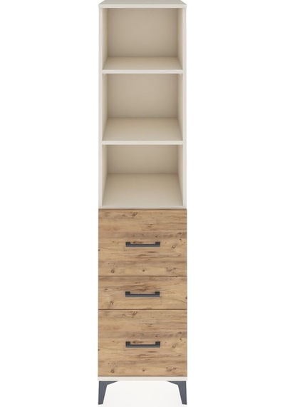 Hyperion Dolap 3 Raflı 3 Çekmeceli 44x44x195 Aytaşı-çam Aytaşı