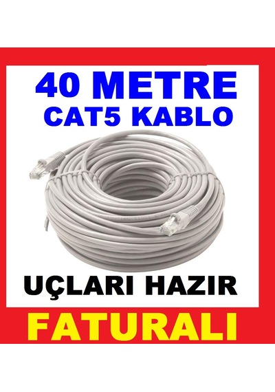 Cat5 Ethernet Internet Kablosu 1.5 3 5 15 25 30 35 40 50 6 Metre