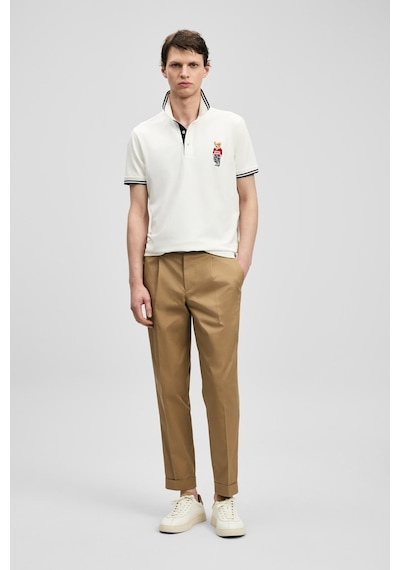 Lufian Brady Smart Erkek Polo T-shirt 111040245 Ekru