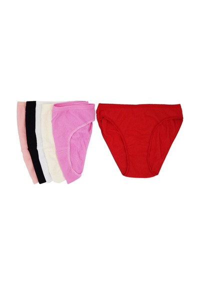 Kadın Renkli Kaşkorse Bikini Külot 6'lı 001