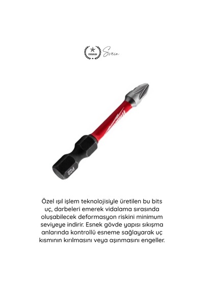 Vidalama Pz2 Yıldız Bits Uç 50 Mm Darbeli Vidalama Tornavida Aksesuarı Profesyonel Çelik Şok Emici