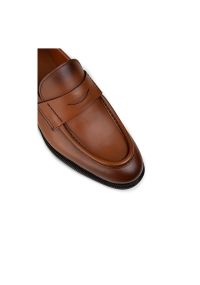 Deery Erkek Taba Renk Hakiki Deri Klasik Loafer Ayakkabı - 02025mtbac01 Taba