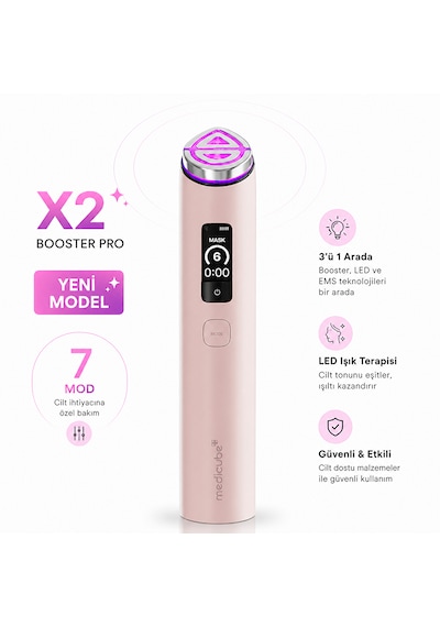 Medicube Age-r Booster Pro X2 7 Si 1 Arada Pembe Kore Cilt Bakım Cihazı