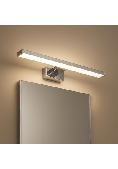 Leylek 8w 4200k Led Ayna Ve Resim Apliği 40 Cm 220v 720 Lümen Krom Gövde, Doğal Beyaz Işık, Modern Duvar Üstü Aydınlatma Enerji Sınıfı F Açık Gri