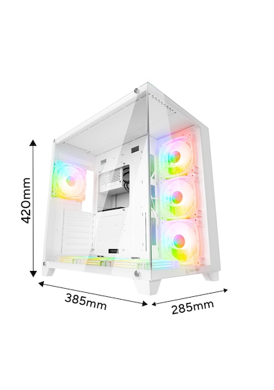 Rampage Arcturus 750w 80+ Beyaz 7 12cm Rgb Fan Oyuncu Bilgisayar Kasası