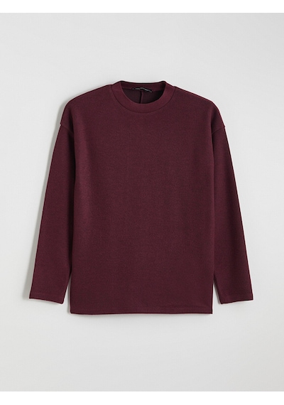 Lcw Everyday Mürdüm Bisiklet Yaka Oversize Kadın Tişört