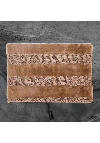 Soft Line 2'li Banyo Paspası - Vizon - 60x90 Cm + 45x60 Cm Renkli