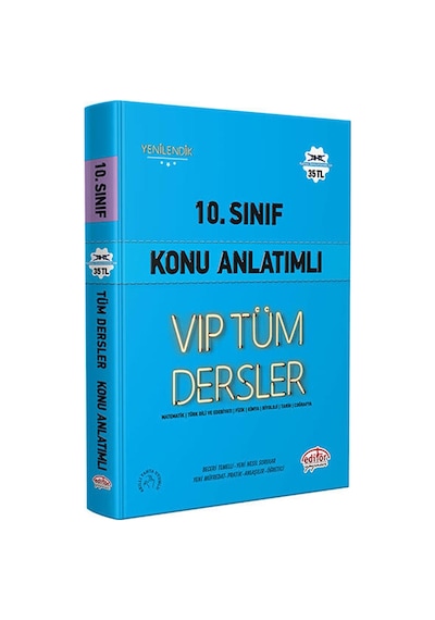 10.Sınıf VIP Tüm Dersler Konu Anlatımlı  -  Mavi Kitap -  Editör