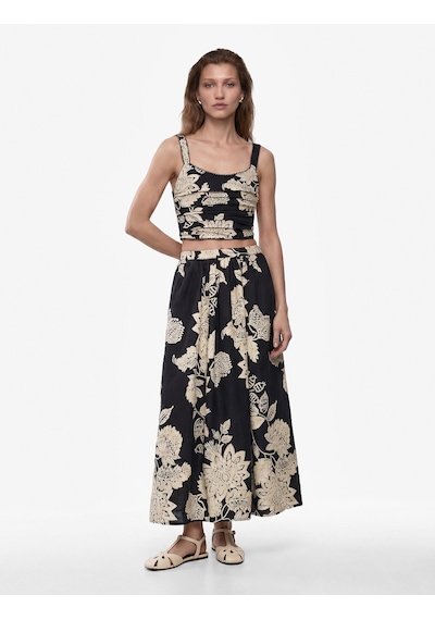 Koton Koton X Melis Ağazat - Keten Karışımlı Dantel Detaylı Kalın Askılı Kare Yaka Çiçekli Crop Büstiyer Siyah Desenli 6sak30124ew Koton Koton X Melis Ağazat - Keten Karışımlı Dantel Detaylı Kalın Askılı Kare Yaka Çiçekli Crop Büstiyer Siyah Desenli 6sak30124ew
