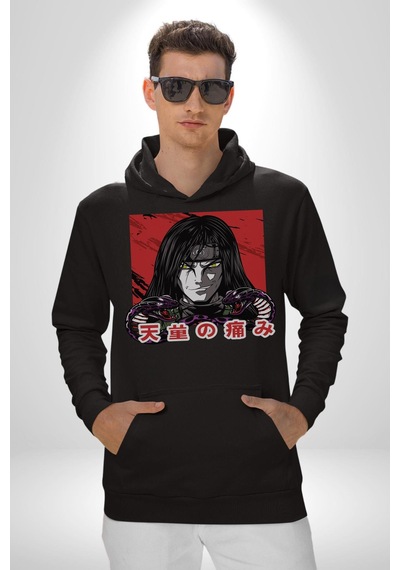 Orochimaru Anime Kadın Erkek Siyah Kapüşonlu Sweatshirt Hoodie Siyah