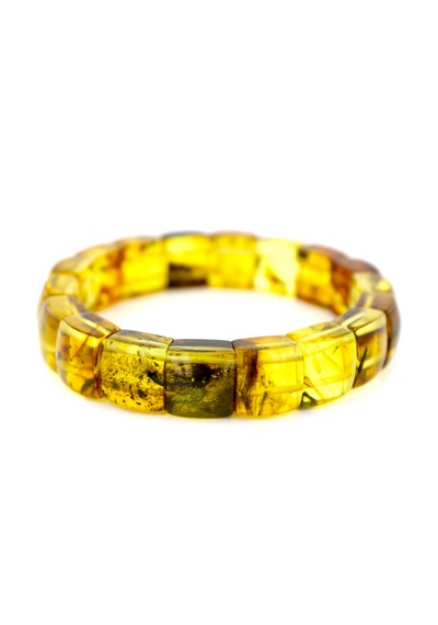 Kehribar Bileklik Fosilli Roleks Özel Tasarım Ambergold Blk23-58 Çok Renkli