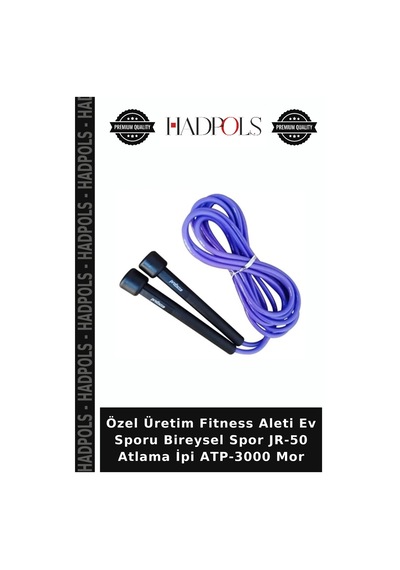Özel Üretim Fitness Aleti Ev Sporu Bireysel Spor Jr-50 Atlama İpi Atp-3000 Mor