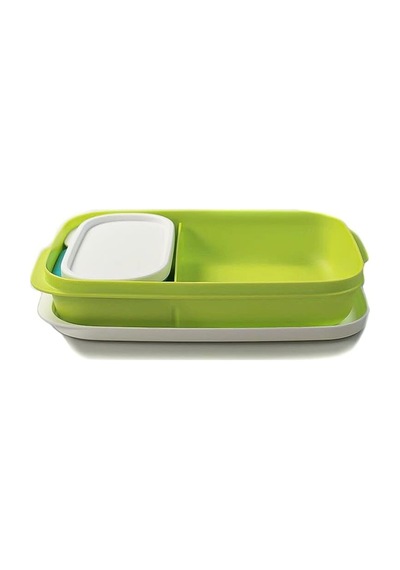 2'li Beslenme Kabı Lunchbox Clevere Pause 590 Ml Misket Limonu + 120 Ml Açık Turkuaz Ekmek Bentobox Rainbow