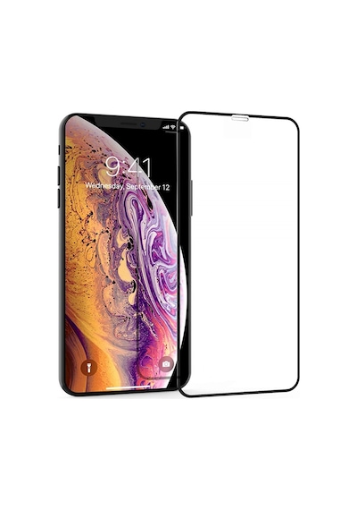 Apple Uyumlu   iPhone 11 Pro Max Için Nettech 5D Glass Full Cam Koruyucu Siyah (469471698)