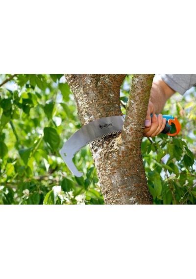 Gardena 8738 Kıvrımlı Bahçıvan Budama Testeresi + 3721 Combisystem 210-390cm Teleskopik Sap