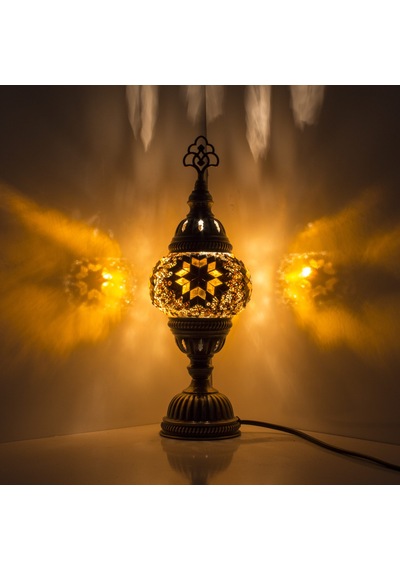 Dekoratif MOZAİK GECE LAMBASI OSMANLI TARZI AMPUL HEDİYELİ