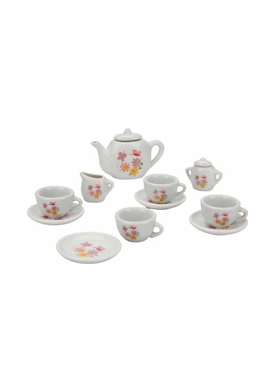 Sunman 13 Parça Porselen Çay Seti Çiçek Desenli CH1501