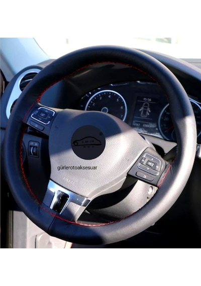 Opel Vectra A Kasa Direksiyon Kılıfı Soft Kırmızı Ipli 10.5Cm