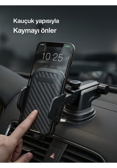 Araç İçi Cam Vantuzlu Telefon Tutucu Teleskopik 360 Dönebilen Oto Telefon Tutacağı Diğer