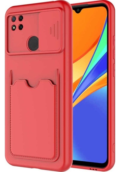 Xiaomi Redmi 9c Kılıf Zore Kartix Kapak Kırmızı