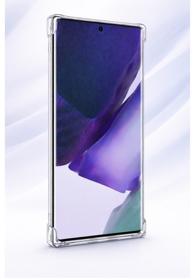 Samsung Galaxy Note 20 Ultra 5g Uyumlu Kamera Korumalı Yanları Açık Sararmaz Sert Mika Şeffaf Kılıf