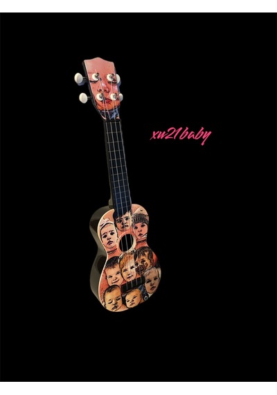 Hawiian Xu21baby Soprano Ukulele Bebek Desenli Bebek Figürlü
