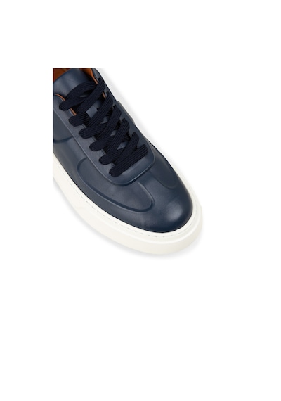 Deery Erkek Hakiki Deri Lacivert Sneaker Ayakkabı - 04601mlcve01