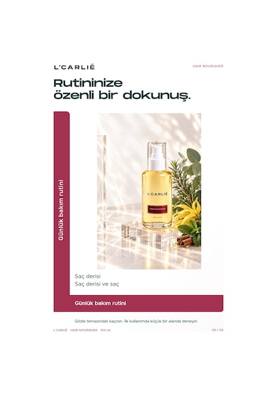 L'carlıe Hair Nourisher Bitkisel Saç Bakım Yağı 100 Ml