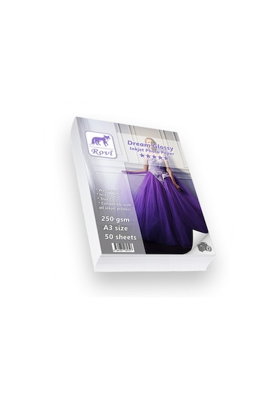 Rovi Dream Parlak / Satin Fotoğraf Kağıdı - 240Gsm - 50 Adet A4 - Parlak Glossy