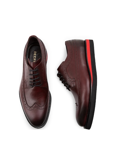 Deery Hakiki Deri Bordo Günlük Erkek Ayakkabı - 01293mbrde19 Bordo