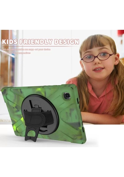 Newface Samsung Galaxy T220 Tab A7 Lite 8.7 Kılıf Amazing Tablet Kapak - Kamuflaj Tablet Kılıfı