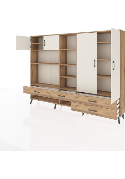 Arges Dolap 12 Raflı 4 Çekmeceli 4 Kapaklı 220x30x163 Çam-aytaşı/çam Aytası/atlas Çam - Atlas Çam Arges Dolap 12 Raflı 4 Çekmeceli 4 Kapaklı 220x30x163 Çam-aytaşı/çam Aytası/atlas Çam - Atlas Çam