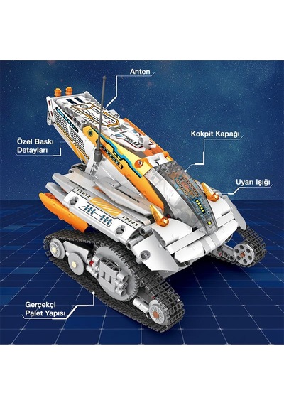 Reobrix Technic 99001 Kaşif Star Revenge:explorer Kumanda&motorlu Yaratıcı Yapı Blok Seti Building Blocks - 700 Parça
