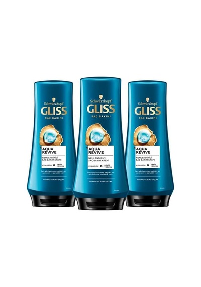 Aqua Revive Hyaluron Ve Deniz Yosunu Içeren Nemlendirici Saç Kremi 360 Ml X 3 Adet