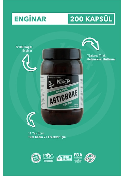 Sepe Natural Nop Enginar Artichoke Full Potency 200 Kapsül x 500 MG
