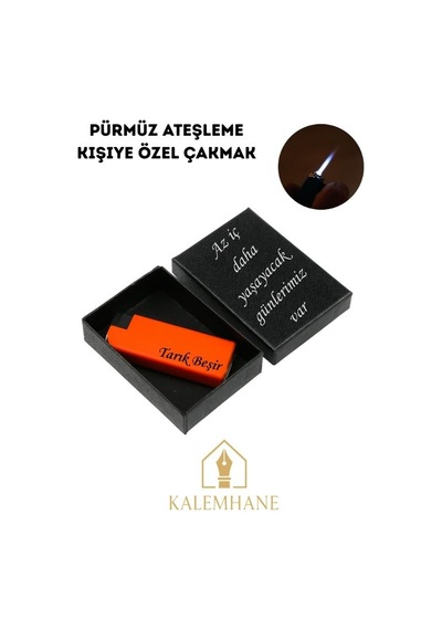 Pürmüz Ateşleme Kişiye Özel Çakmak Ve Kutu Çok Renkli