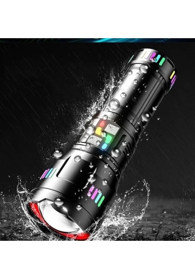 Pro F-3002 Alüminyum Tg Led Gece Şeritli Type-c Şarjlı El Feneri 92824670