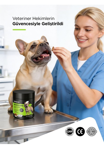 Cutepet Respicare Köpek Solunum Destek Tableti 60 Adet Alerji, Bağışıklık Ve Nefes Desteği